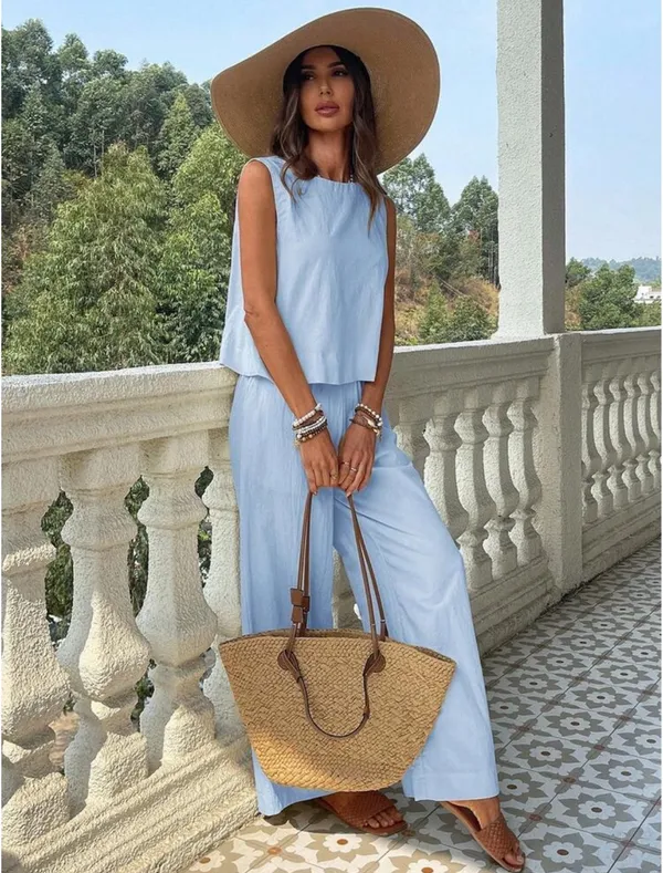SHEIN Tank and Wide Leg Pant Set - Image 3