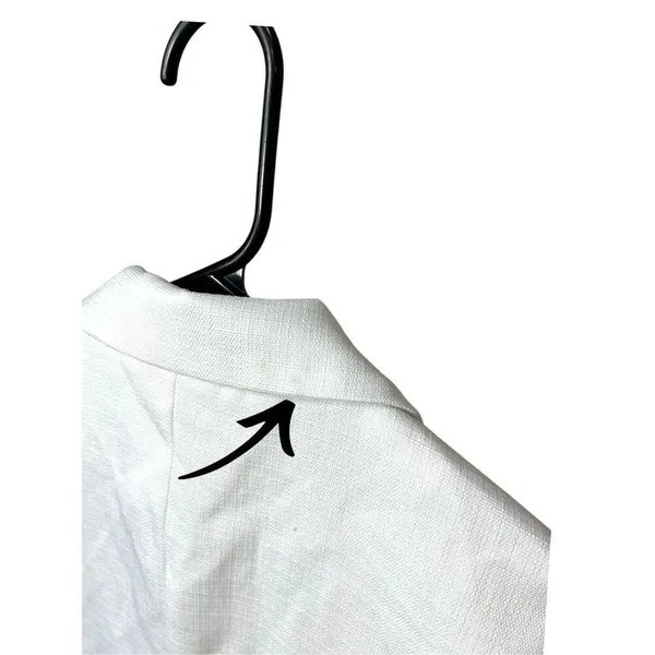 Commense White Sleeveless‎ Vest Blazer Size L - Image 8
