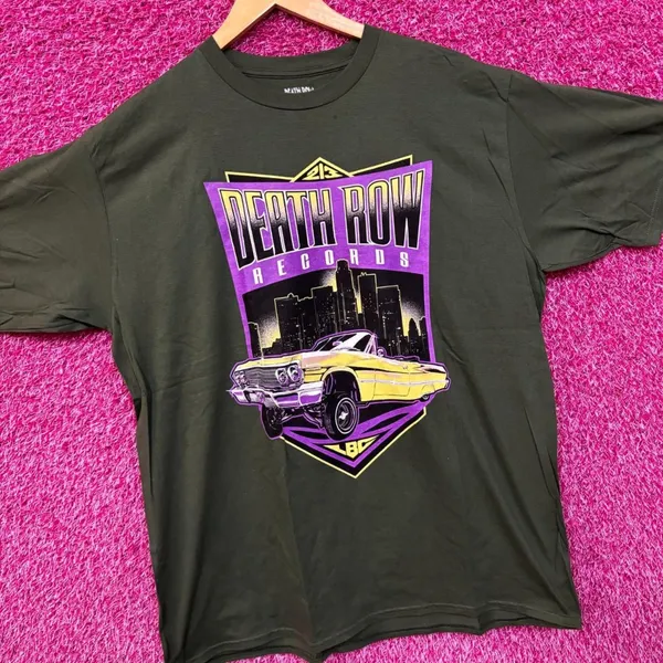 Death Row Records 213 LBC Skyline Low Rider Hip Hop Tee XL - Image 3