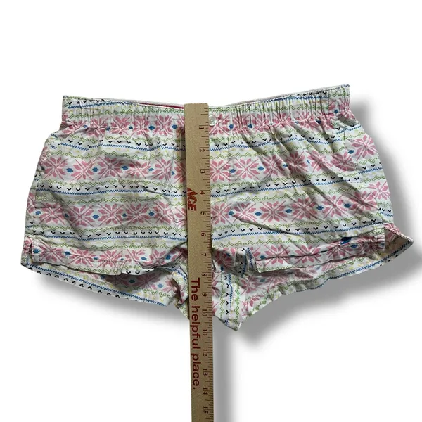 Aerie Fair Isle Print Pajama Shorts Women’s Small‎ Cotton Modal Lounge - Image 5