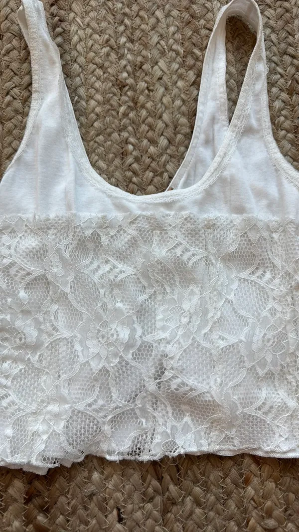 Free People Tank Lace Top white - Image 3