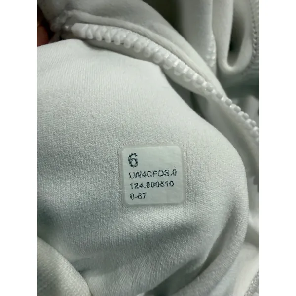 Lululemon White Define Jacket Luon‎ Full Zip Size 6 Mock Neck Athleisure flaw - Image 9