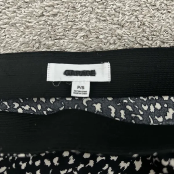 Garage Black and Off White White Satin Midi Skirt - Image 6