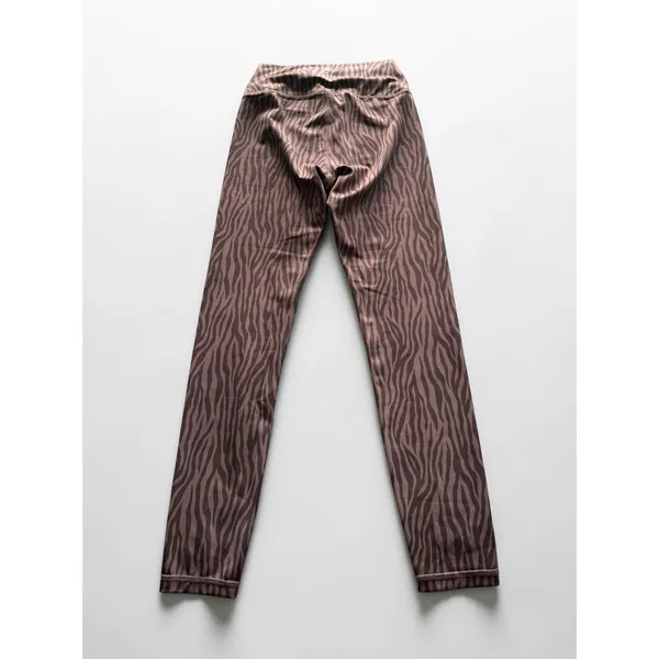 Wilo The Label Brown Zebra Print High Waisted Leggings Small Animal Print Active - Image 2