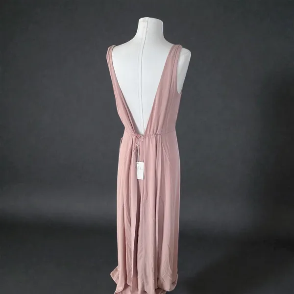 Show Me Your Mumu Jenn Maxi Dress – Neutral Mauve Chiffon Blush– Size XL – NWT - Image 8