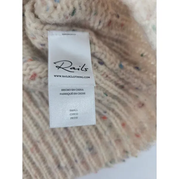Rails Wool Sweater Womens Small Delia Cream Confetti Speckled EUC - Image 4