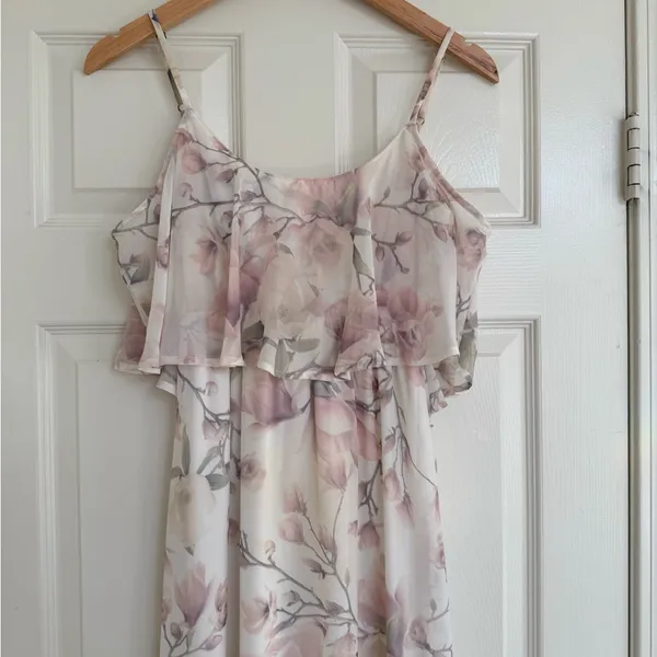 Show Me Your Mumu Caitlin Ruffle‎ Maxi Dress Floral Wedding formal XS - Image 4