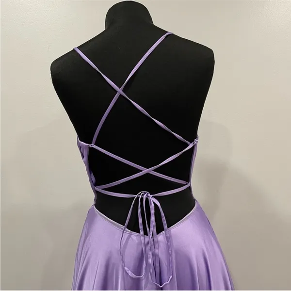 La Femme 30662 Purple Lavender Lace Up Back Gown 0 - Image 7