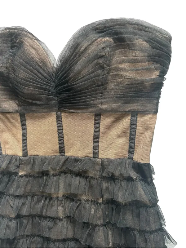 Dress the Population Grace Dress Mermaid Gown Black Nude Size S Black Tie Formal - Image 7