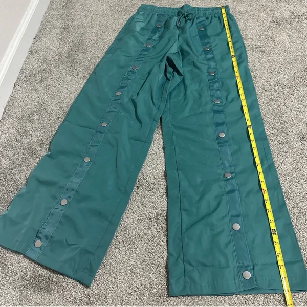 YMI Jeans Teal Snap-Button Wide Leg Pants - Image 3