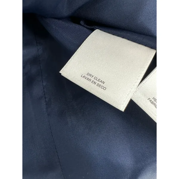 Anne Klein Tweed Jacket Women 4 Blue Black‎ Striped Open Front Tulip Hem Blazer - Image 8