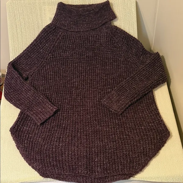 Free People Dylan Tweedy Long-Sleeve Cowl-Neck Sweater. M - Image 2