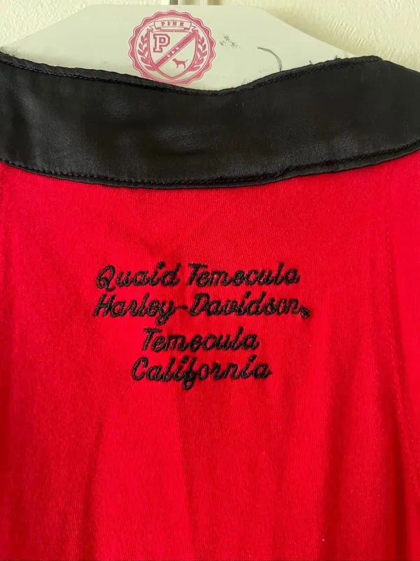 Harley Davidson Red And Black Zipper Front Tank Top Woman’s Small Y2K 12/2011 - Image 12