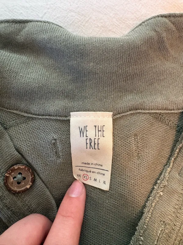 Free People Crop Top Green Olive - Image 3