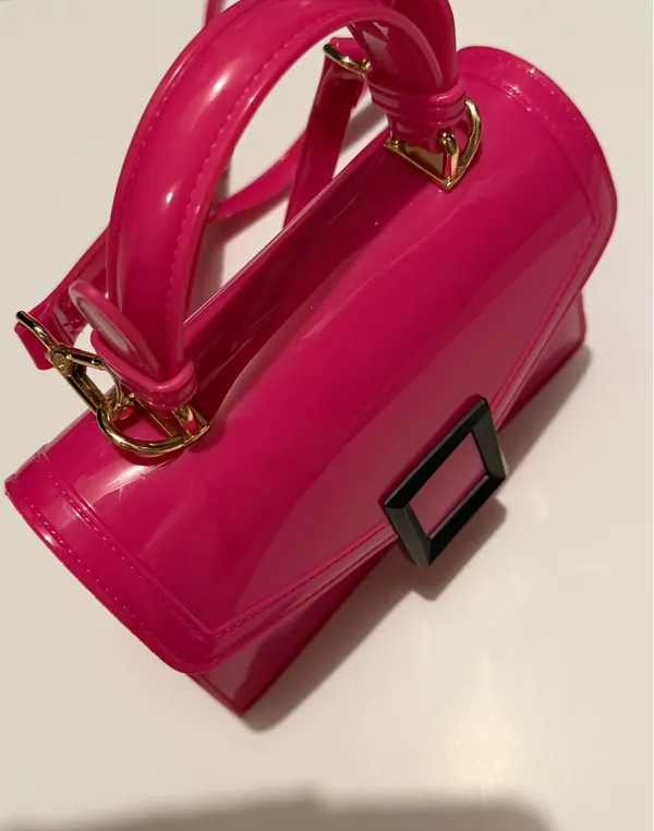 Hot Pink Latex Purse - Image 3