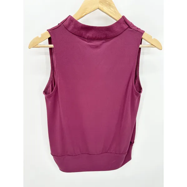 Banana Republic Factory Burgundy Surplice‎ V-Neck Tank Top Women's Size X-Small - Image 2
