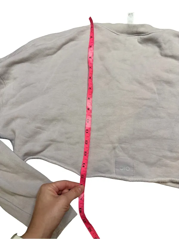 💜 Alo Yoga Cropped Fleece Sweatshirt Light Purple Size Small 💜‎ - Image 4