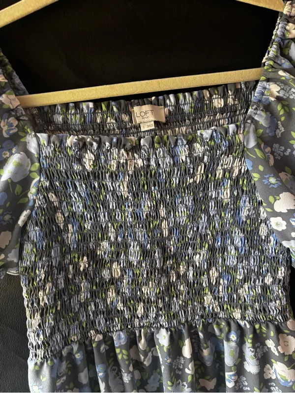 Loft Floral Smocked Mini Dress - Image 2