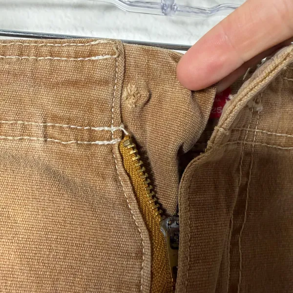 Dickies Womens Cargo Pants Brown Tan Utility Workwear Straight Leg‎ Size 1/25 - Image 3