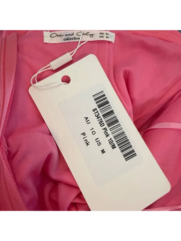 One and Only Collective Strapless Off the Shoulder Pink Mini Dress Size M NWT - Image 7