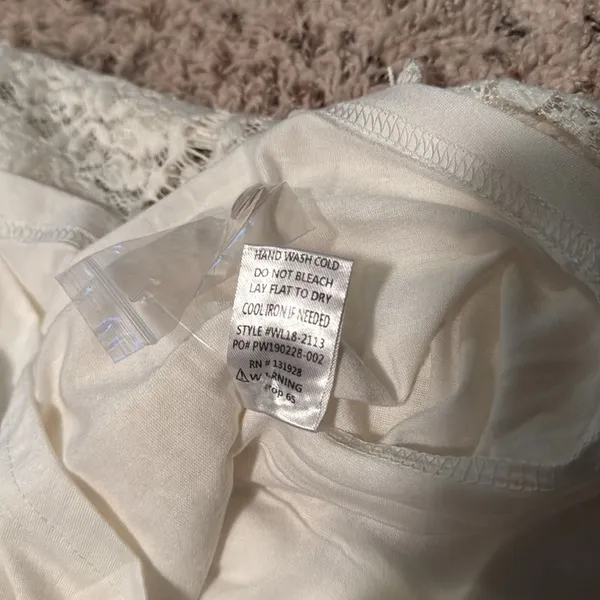 NWT Wishlist Apparel Ivory Lace Party Hi-Low Dress Size‎ M - Image 12