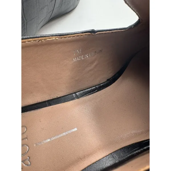 Linea Paolo Missy Black Leather Slip On Square Toe Loafers Women’s Size 7 - Image 10