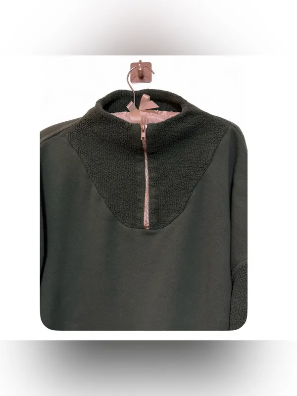 PerfectWhiteTee Women’s The Tyra 1/4 Zip Pullover Cotton Sweater Size Small - Image 6
