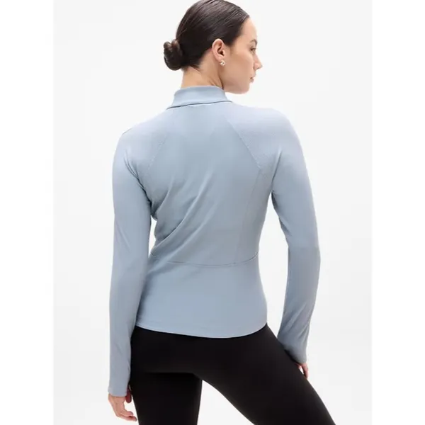 New Athleta M Salutation Ribbed Jacket 2.0 Blue Star Medium - Image 5