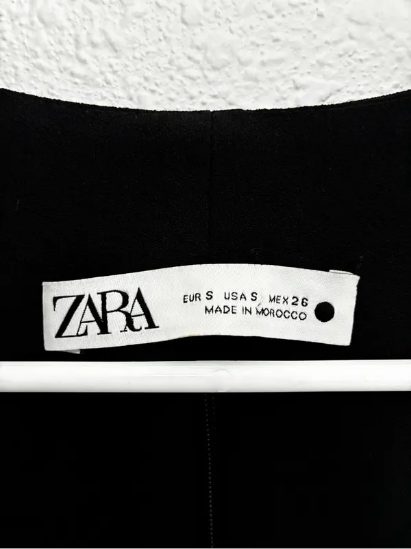 ZARA Black Draped Cowl Crop Camisole - Image 3