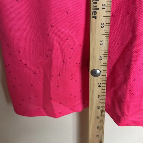 Nike dri fit ladies bright‎ pink with speckles athletic polo shirt size small - Image 8