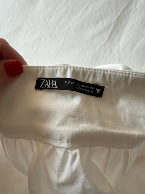 Zara White Strapless Top - Image 6