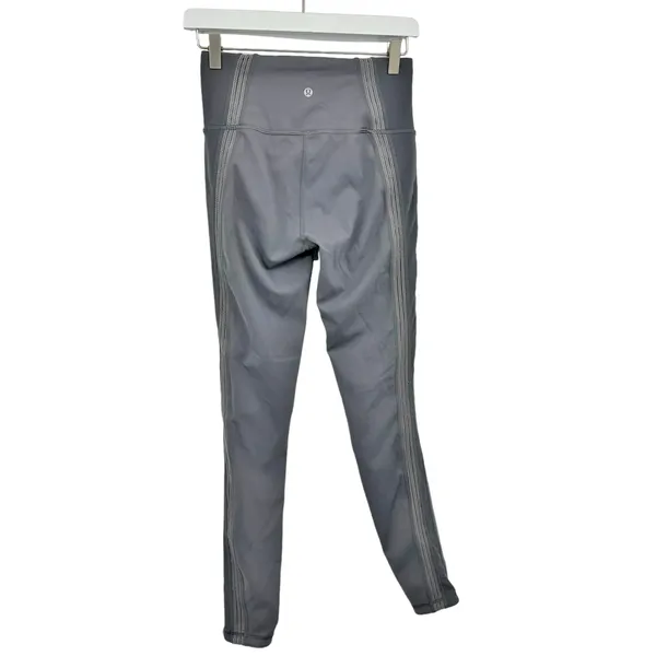 Lululemon Mesh Power Lines Leggings Titanium Dark Chrome Size 6 - Image 5