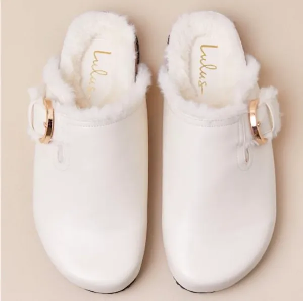 Lulus White Slip-On Clogs - Image 2