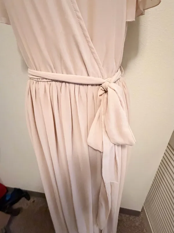 Baltic Born large Beige Wrap Maxi Dress with Waist Tie - Image 4