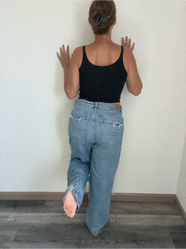 American Eagle Highest Rise Baggy Straight Jeans Destroyed 14 Strigid - Image 8
