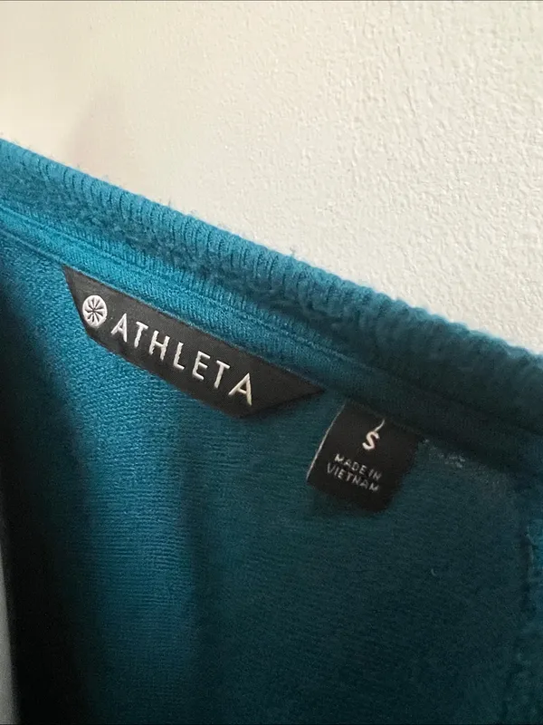 Athleta Teal Long Sleeve Shift Dress - Image 3