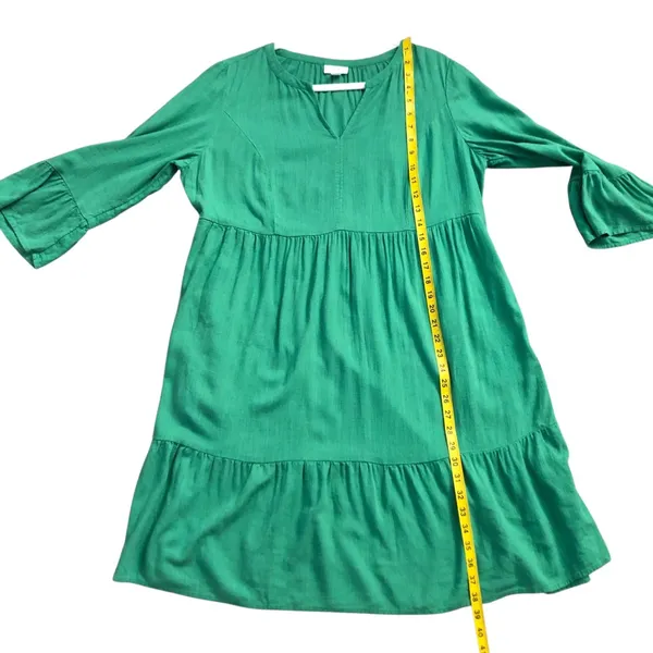 J. Jill Jardin Fern Green Linen Mixed Quarter Women Dress Size Médium NWOT - Image 10