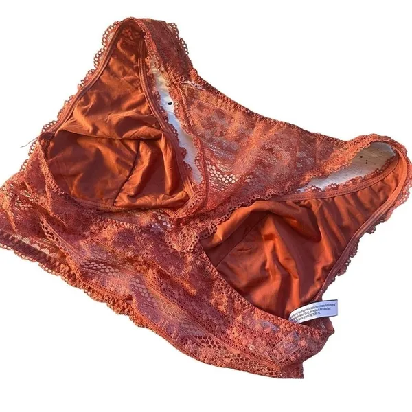 Victoria's Secret Floral Lace Racerback Bralette Size S Burnt Orange Loungewear - Image 8