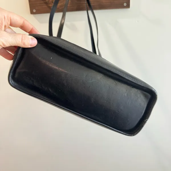 Vintage Brahmin Black Croc Embossed Leather Shoulder‎ Bag - Image 5