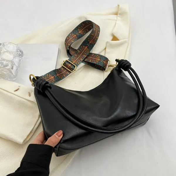 Trendy Small Black Purse - Women’s Adjustable Strap Crossbody Handbag, 8.78 Oz - Image 7