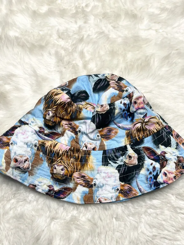 Highland Cow Print Bucket Hat - Image 4
