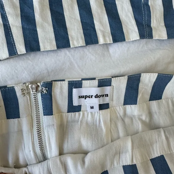 Superdown Striped Blue and White Two-Piece Set - Image 2