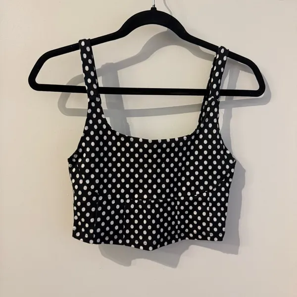 Nwot Zara Polkadot Bustier Cropped Top - Image 3