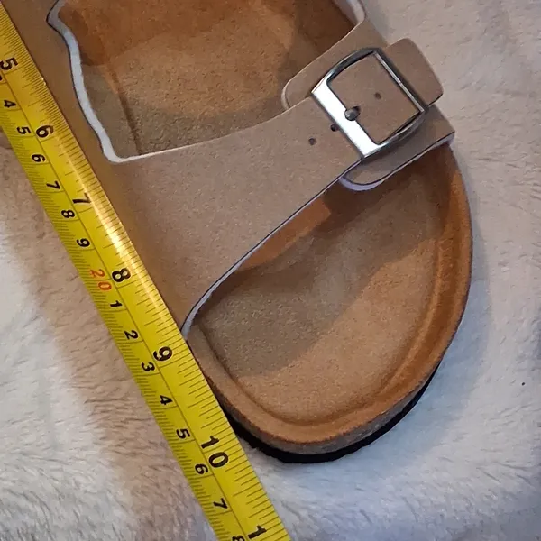 NEW Torotto Beige Double-Buckle Cork Sandals Women Size 8 Men Size 6.5 Cushioned - Image 8