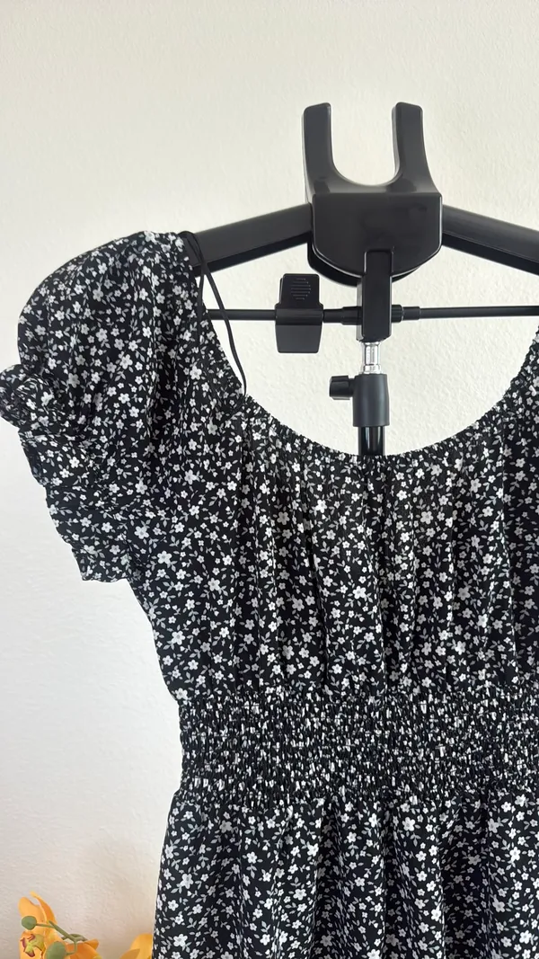 Love Tree Romper Floral Black Women’s - Image 3