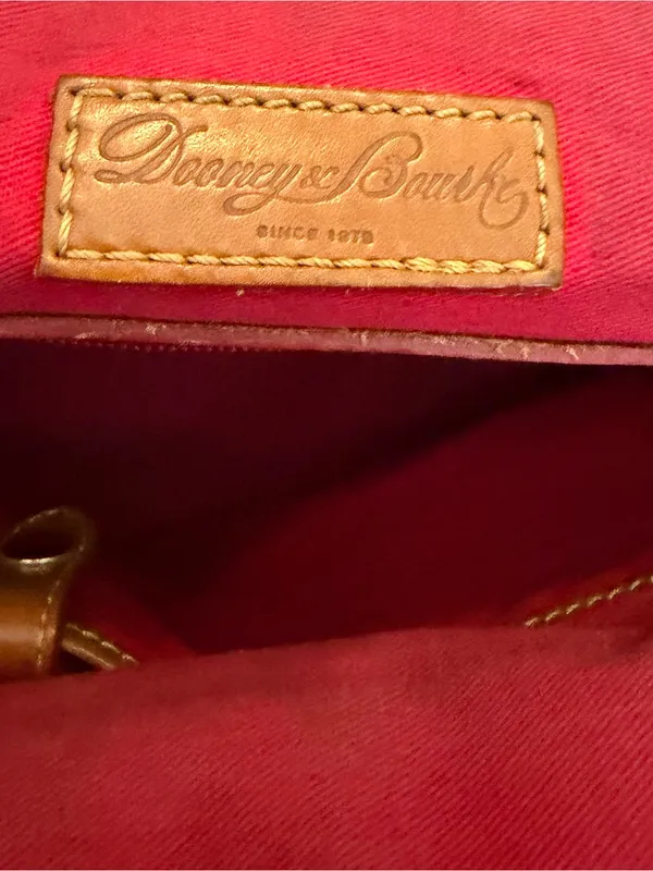Dooney & Bourke Brown Monogram Satchel with Gold Hardware - Image 4