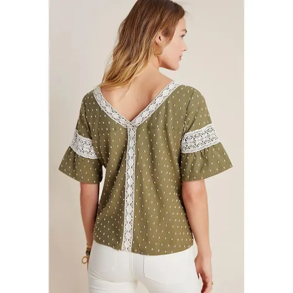 Maeve Venezia Textured Lace Top‎ Sz XS - Image 2