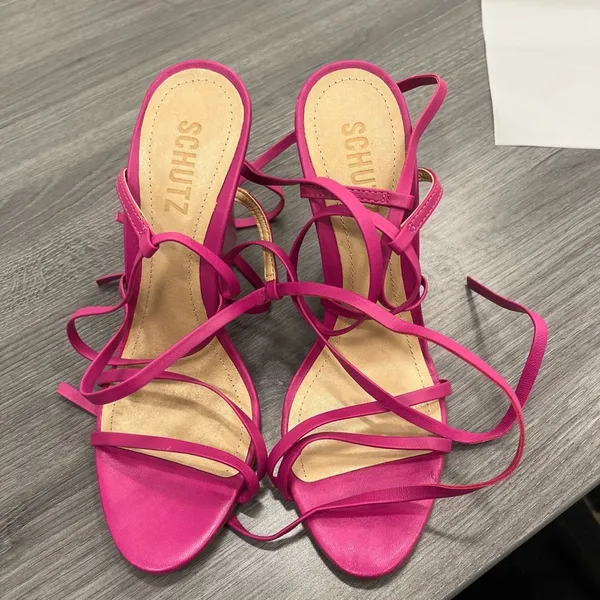 Schutz Deonne Casual Nappa Leather Sandal Size 7.5 - Image 3
