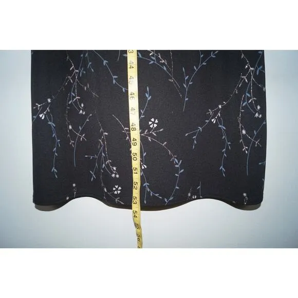 Breakin' Loose Vintage Y2K Maxi Dress Black Floral with Shimmer Size 9/10‎ - Image 8