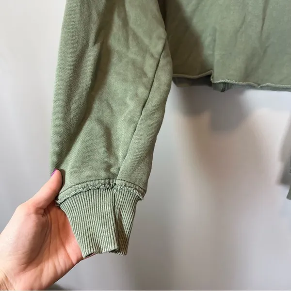 Aerie Women’s Green‎ V-Neck Hoodie XS - Image 5